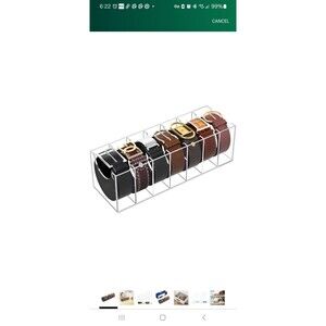 NIUBEE Belt Organizer, Acrylic Belt Storage Holder for The Closet Large